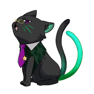 黒猫ハヤトの公式イラスト